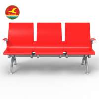 professional manufacture of PU foam 2 seater airport/railway station/office reception waiting chairs